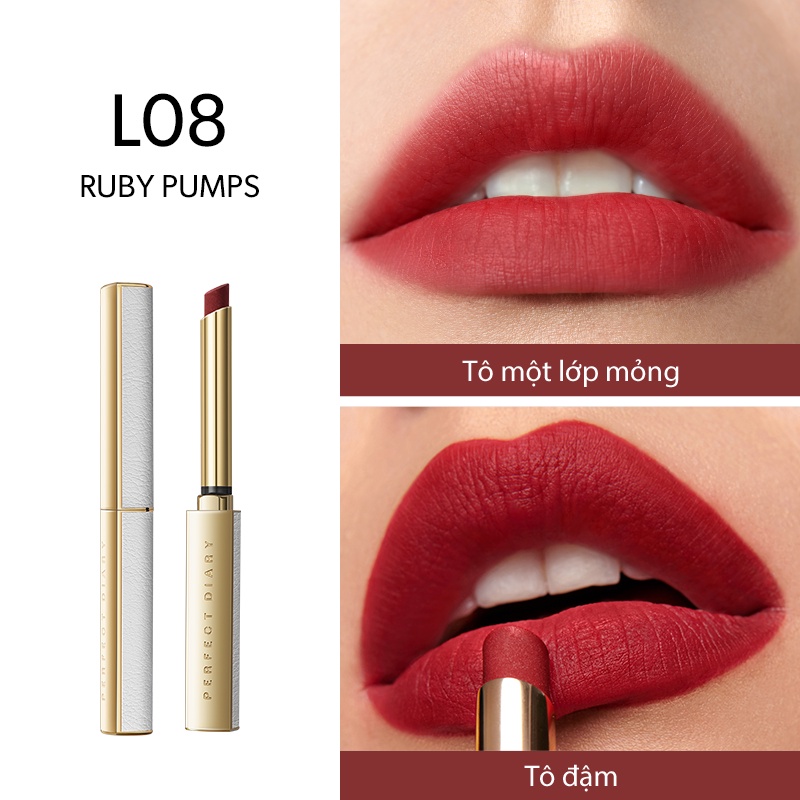 Son Thỏi Perfect Diary Rouge Intense Velvet Slim Lipstick 0.8g