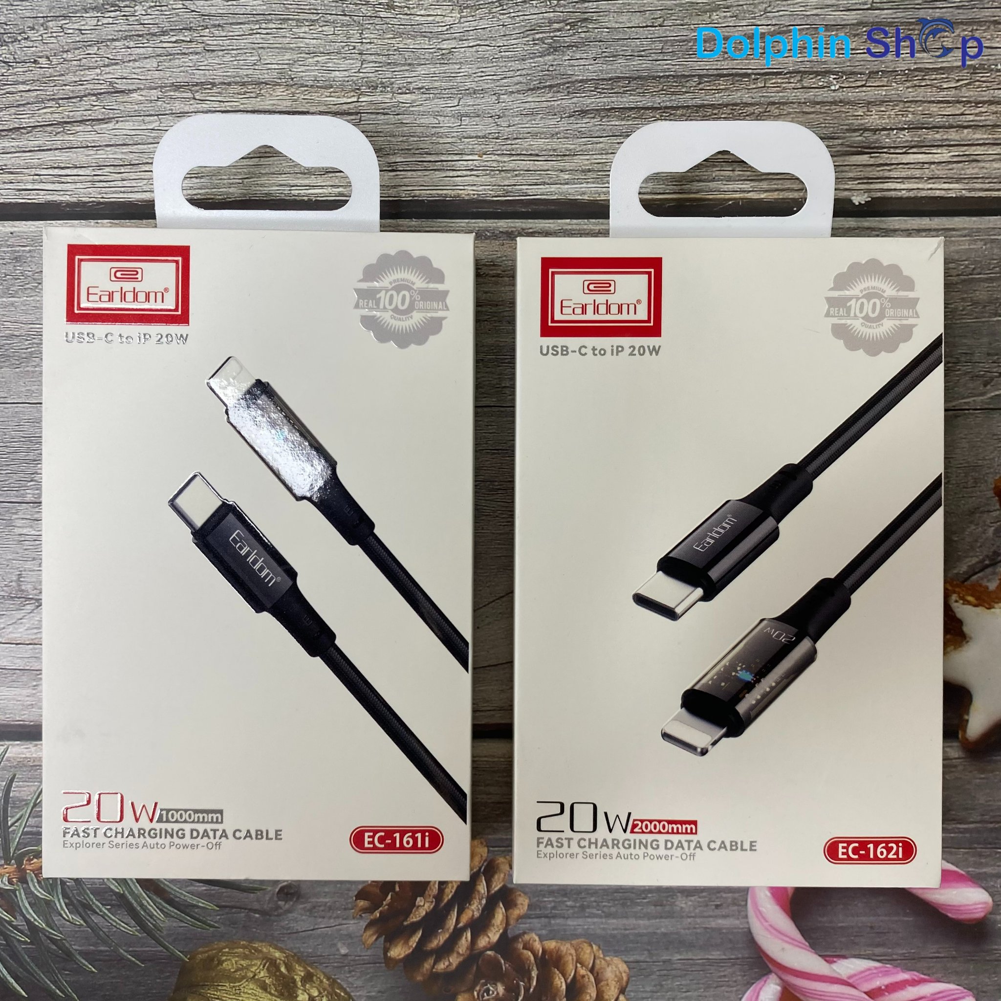 Cáp Tự Ngắt 20W Chân TypeC Ra Lightning Dành Cho iPhone, iPad EarIdom EC161/162