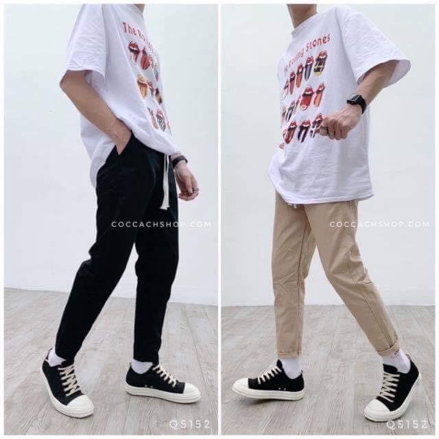 Quần kaki baggy nam ống côn