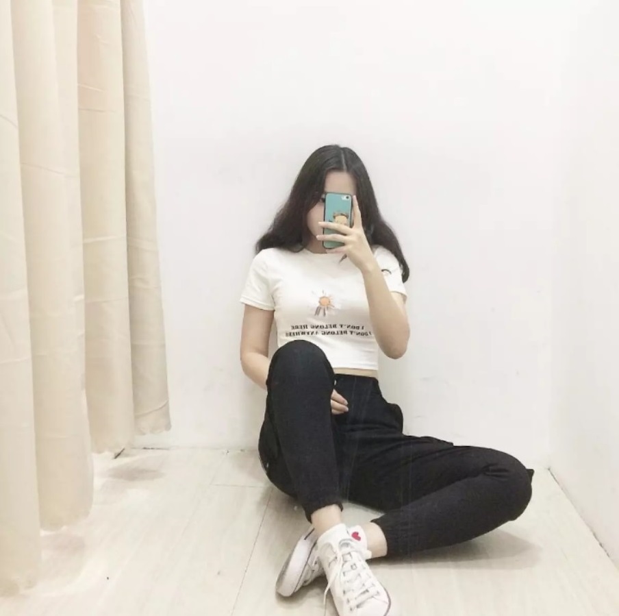 Áo croptop nữ hoa cúc chất thun cotton mềm mịn