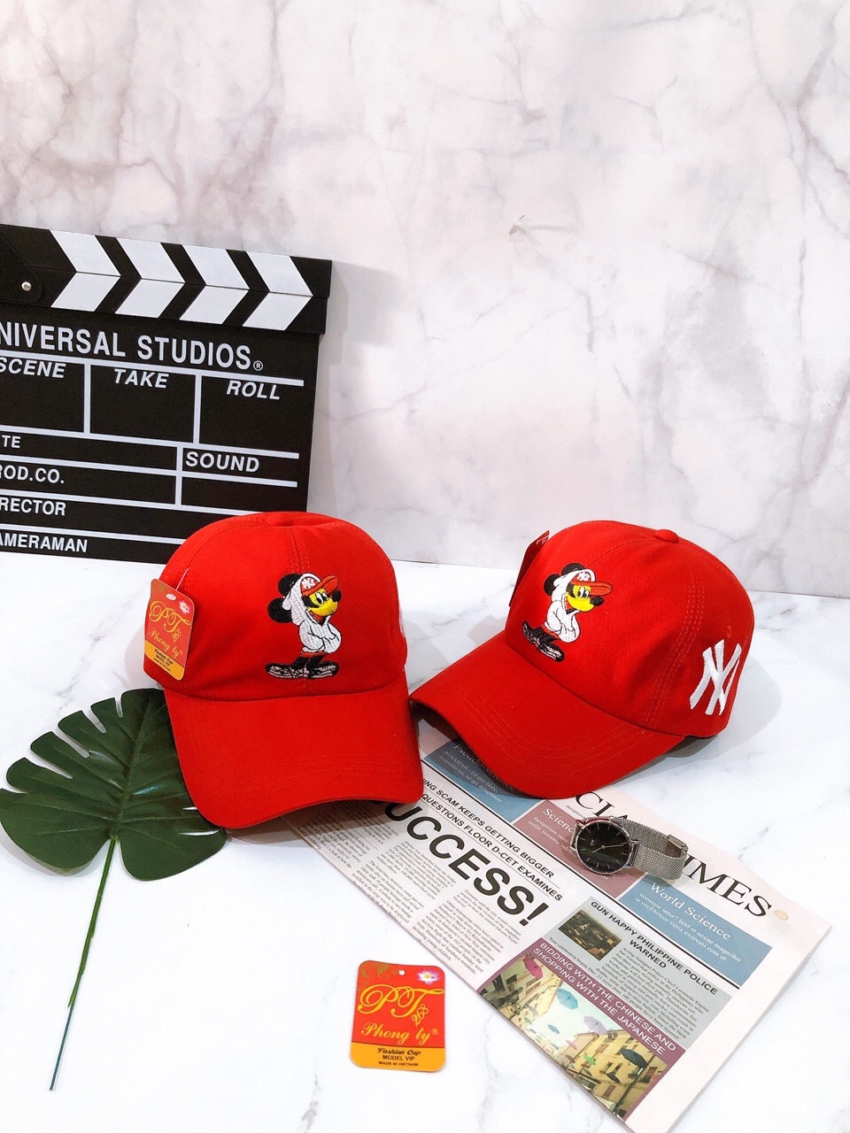 [HCM]Mũ lưỡi trai thêu hình chuột mickey