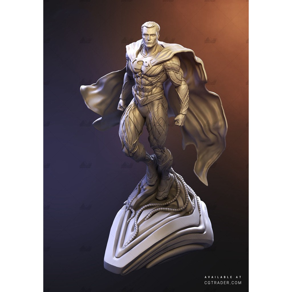 File in 3D Superman Statue And Bust