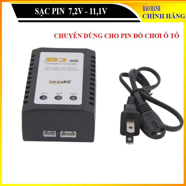 Sạc pin 7,2V - 11,1V, sạc pin flycam, máy bay điều khiển, đồ chơi - Sạc pin 2S, 3S - Imax B3 PRO