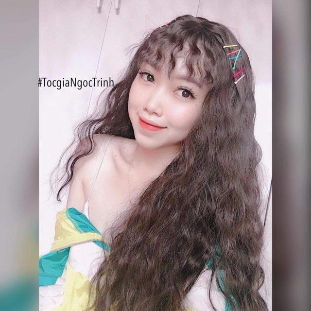 Tóc giả nguyên đầu xù mì
