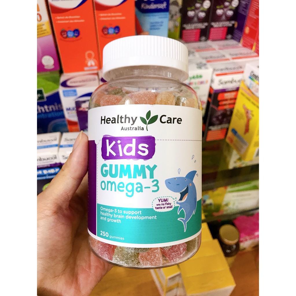 (Mẫu mới ) - Kẹo Gummy Healthy Care Omega3 250 Viên