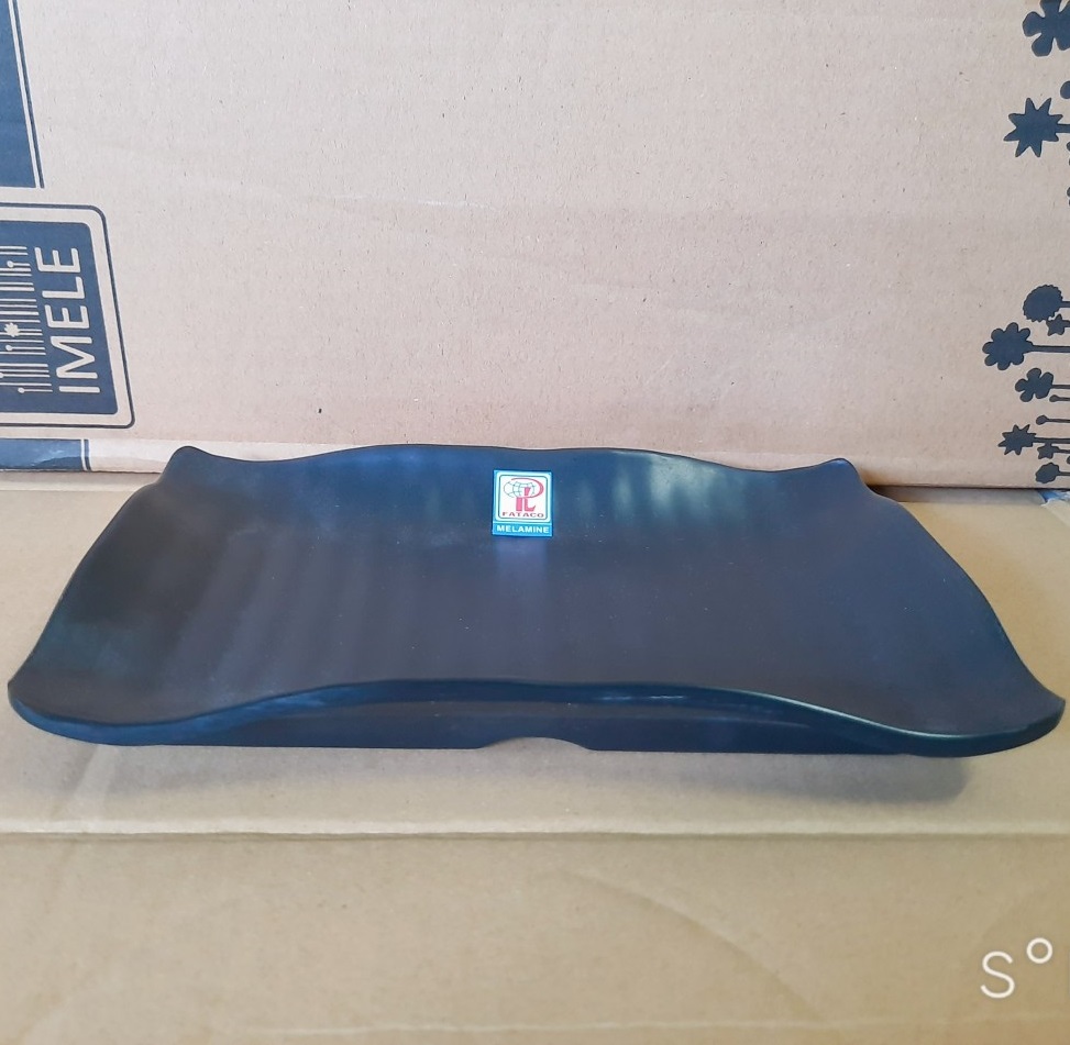 [HCM]Dĩa Chữ Nhật Melamine  Đen Nhám (DCN47N)