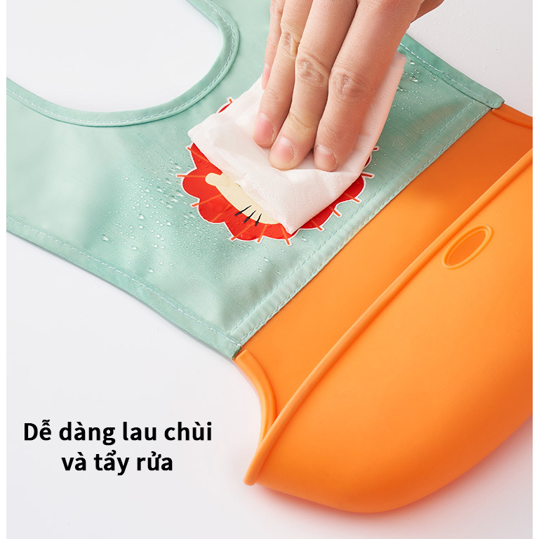 Yếm ăn dặm Silicon cho bé - MomMama