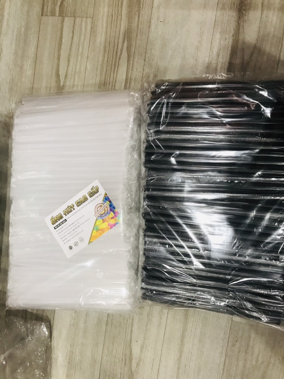 Ống hút trà sữa Cao cấp màng bọc OPP từng chiếc( khoảng 170 pcs )
