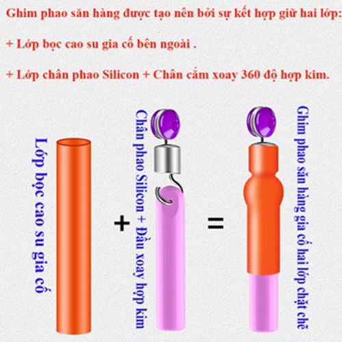 Chân Cắm Phao Săn Hàng Silicon cao cấp ( 5 cái ) PK04