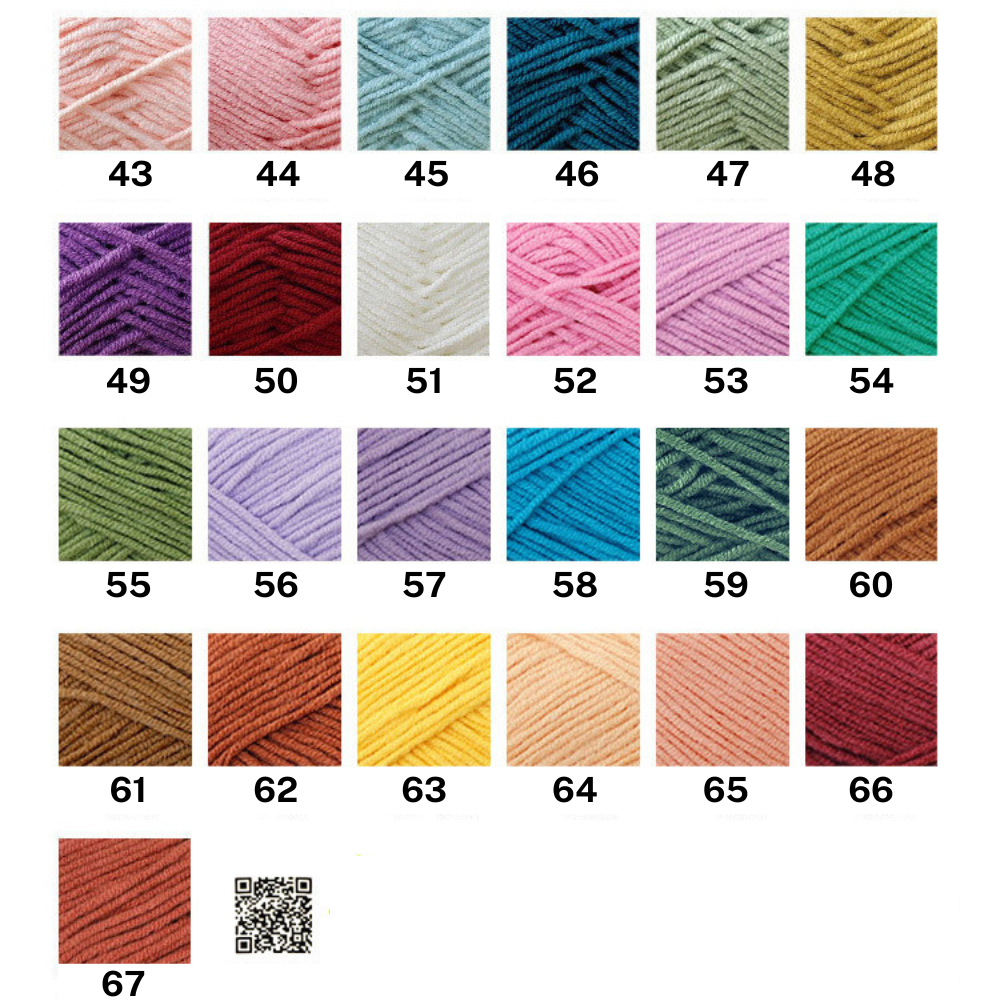 Len Baby Yarn Chính Hãng (Cuộn 40G) (Bảng Màu 51 - 67)