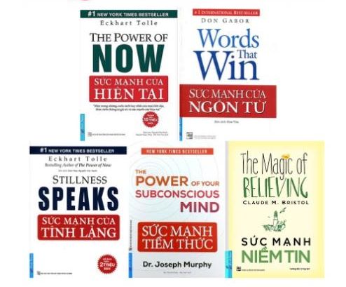 Sách - sức mạnh tiềm thức + sức mạnh của tĩnh lặng + sức mạnh của sự tử tế + ngôn từ + niềm tin