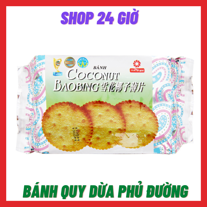 Bánh Quy Dừa Phủ Đường Tròn