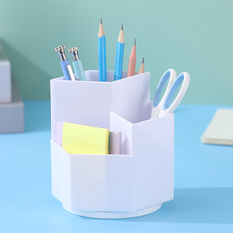Ống Cắm Bút để bàn xoay 360 độ DecorMe hộp đựng bút 2 tầng nhiều màu