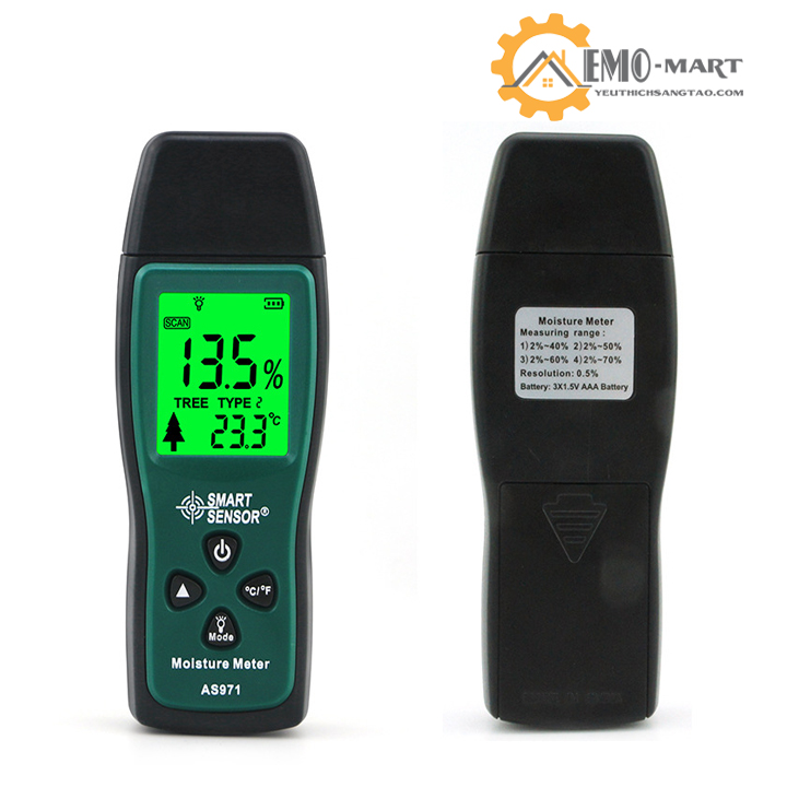 [FreeshipMAX] Máy đo độ ẩm gỗ Smart sensor AS971