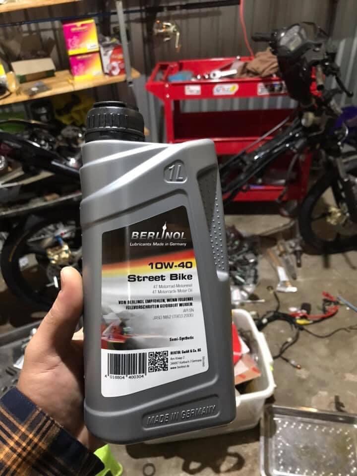 Nhớt Berlinol 10w40 Street bike tổng hợp_1L dành cho xe máy