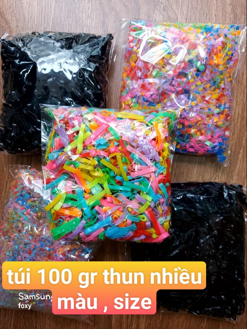 [HCM] TÚI 100 GR THUN CỘT TÓC NHIỀU MÀU , SIZE