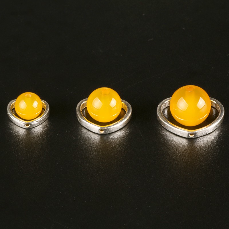 Charm bạc bọc đá hình trái tim - Charm Bạc 925 - Mã CB002