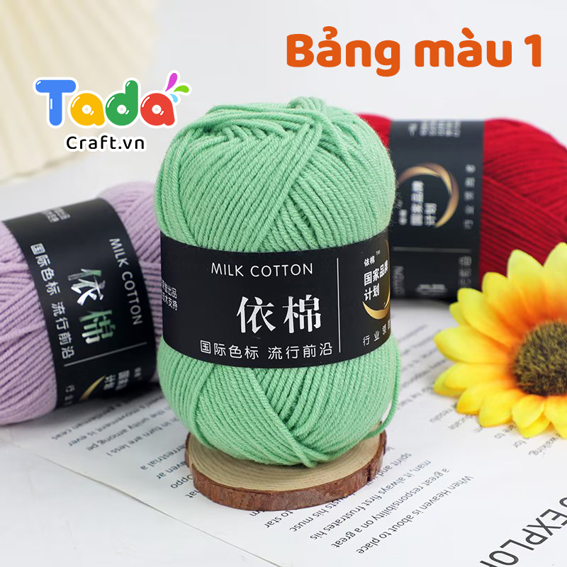 Len Milk Cotton 50gr quốc dân (Mã 01 đến 50)