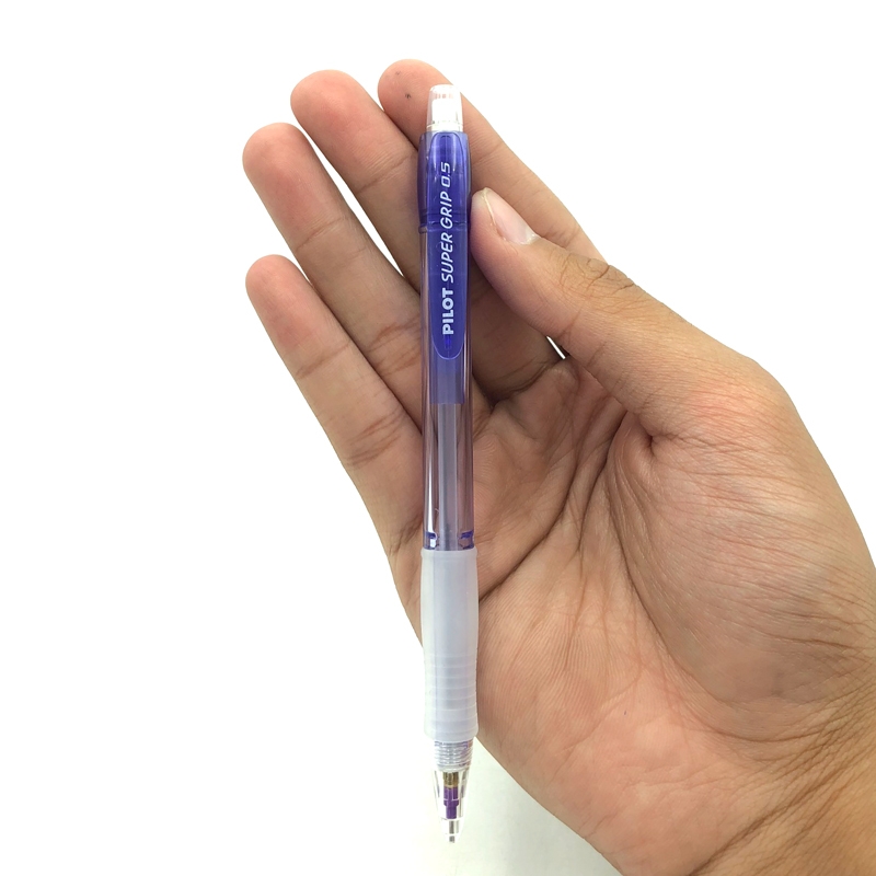 Bút Chì Bấm Super Grip Neon H-185N-V-2B - Thân Tím