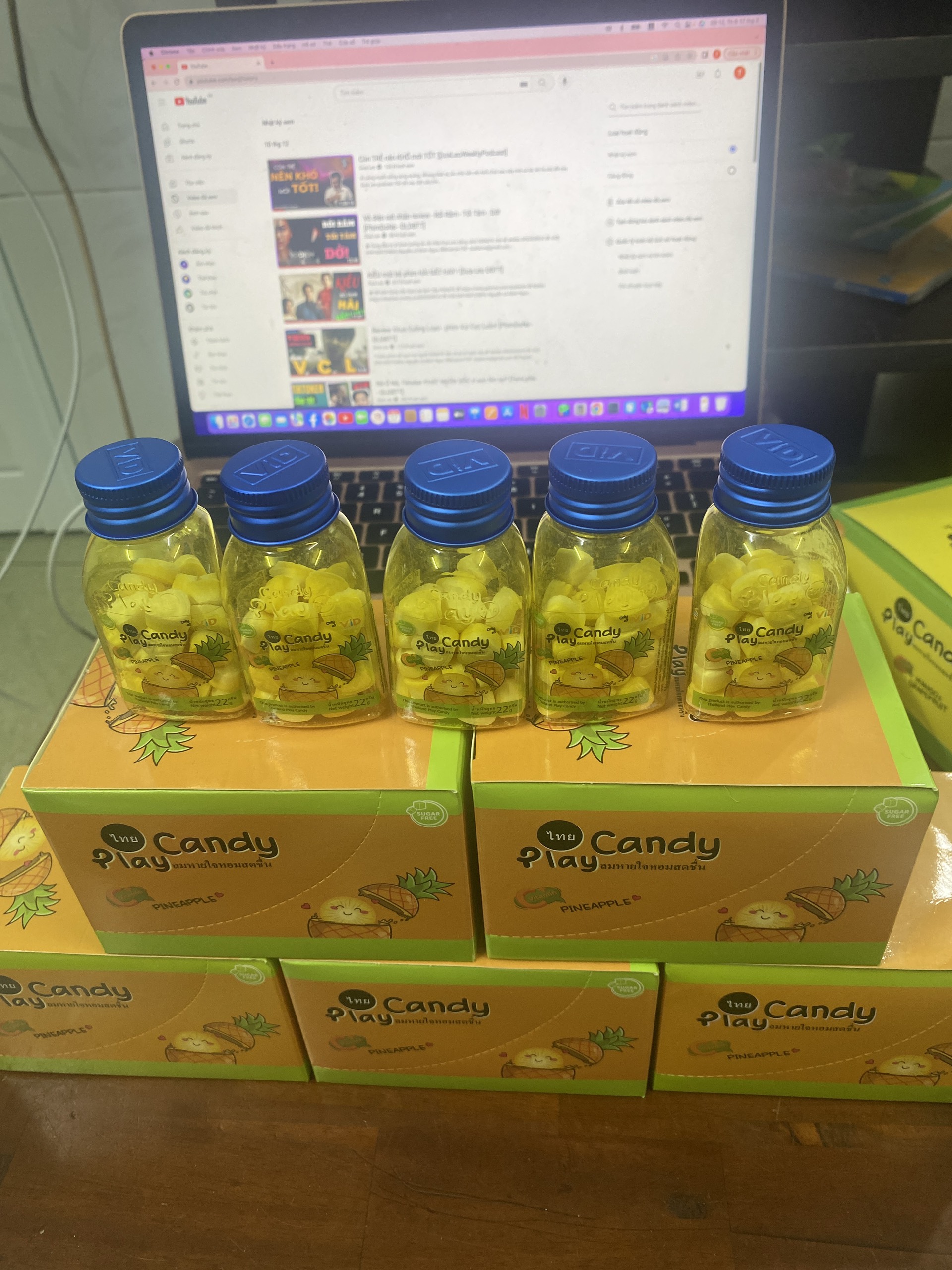KẸO NGẬM PLAY VID vị Thơm 22g