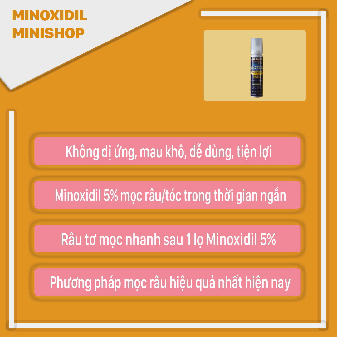 Minoxidil 5% Beard Growth Foam Kirkland Usa