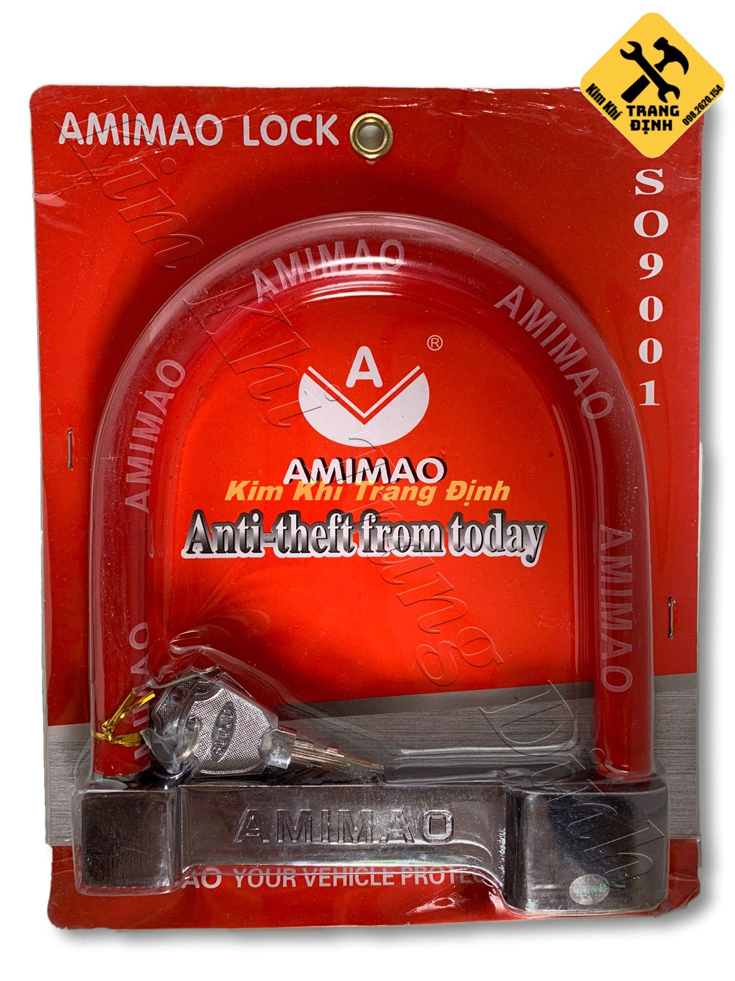 Khóa chữ U chống trộm xe máy AMIAO