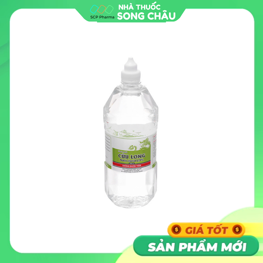 Nước muối sinh lý Natri clorid 09% chai 500ml (chỉ hỏa tốc)