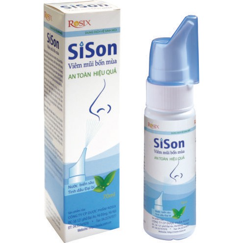 Xịt mũi SiSon - Giúp vệ sinh mũi hàng ngày, ngăn ngừa nghẹt mũi, viêm mũi, viêm xoang