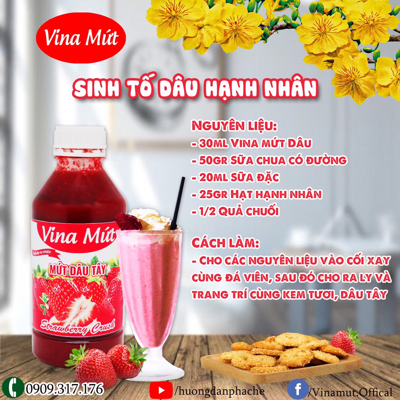 Sinh tố Vina 1000ml