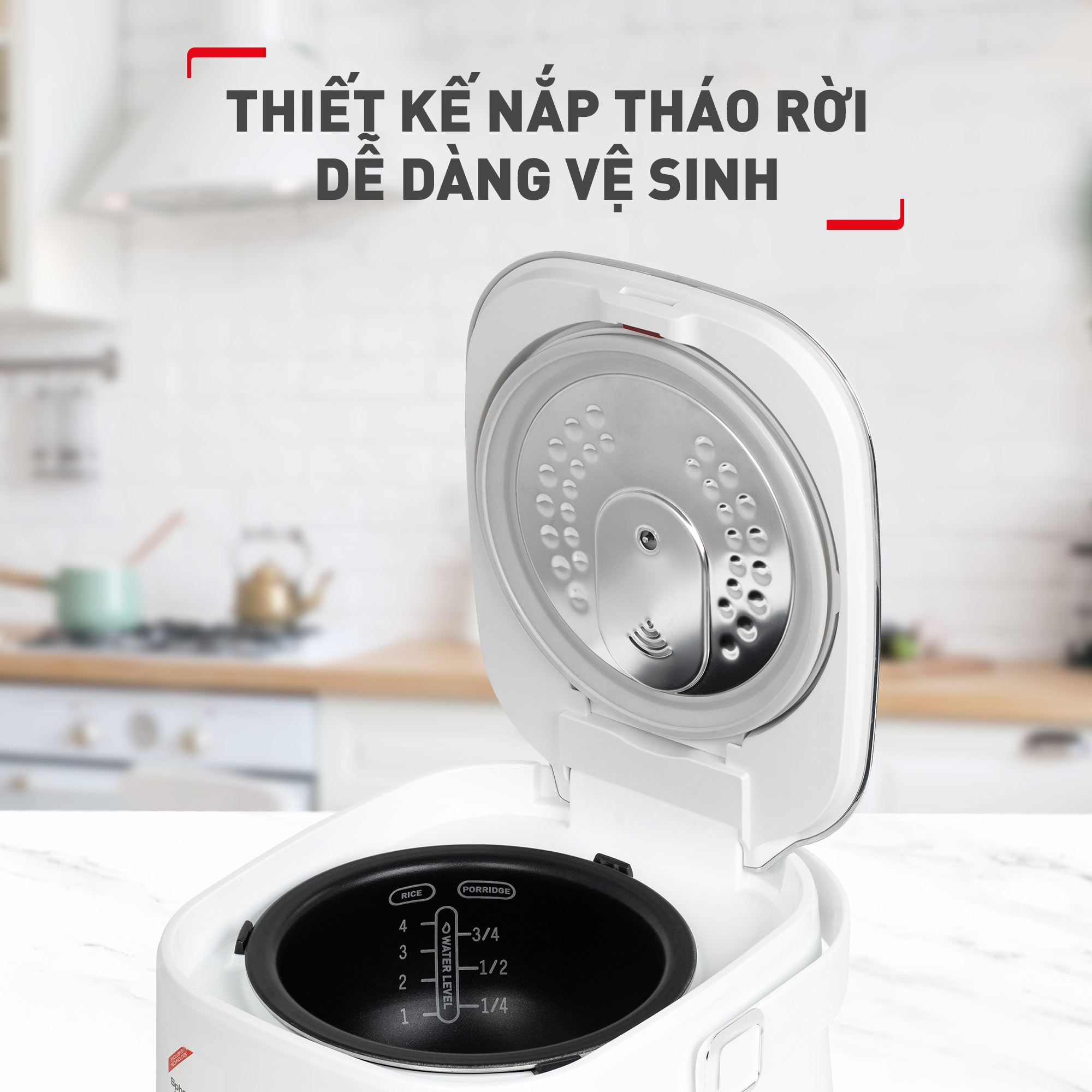 Nồi cơm điện tử cao tần Tefal mini 0.7L RK604165