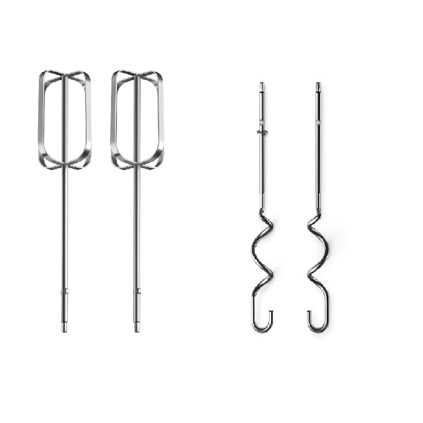 Máy đánh trứng Philips HR3705 300 W nhỏ gọn trộn nhanh hơn với que trộn bột hình nón đa năng với 5 tốc độ chế độ tăng cường