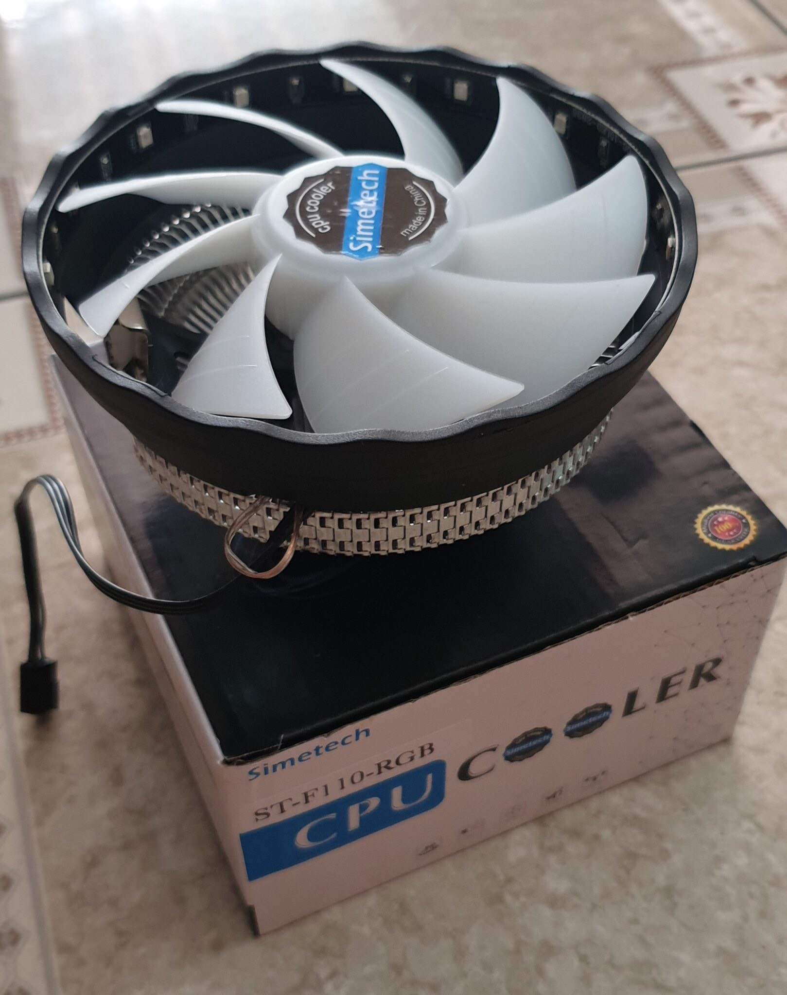 Fan cpu đa năng simetech st-f110 đèn led rgb cực đẹp hàng chính hãng