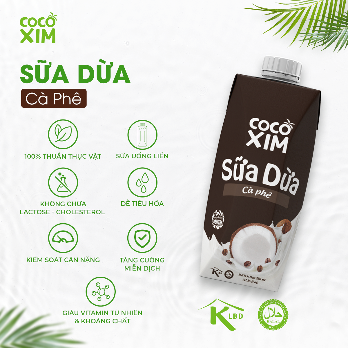 Combo 6 Hộp Sữa dừa Cocoxim Coffee 330ml/hộp