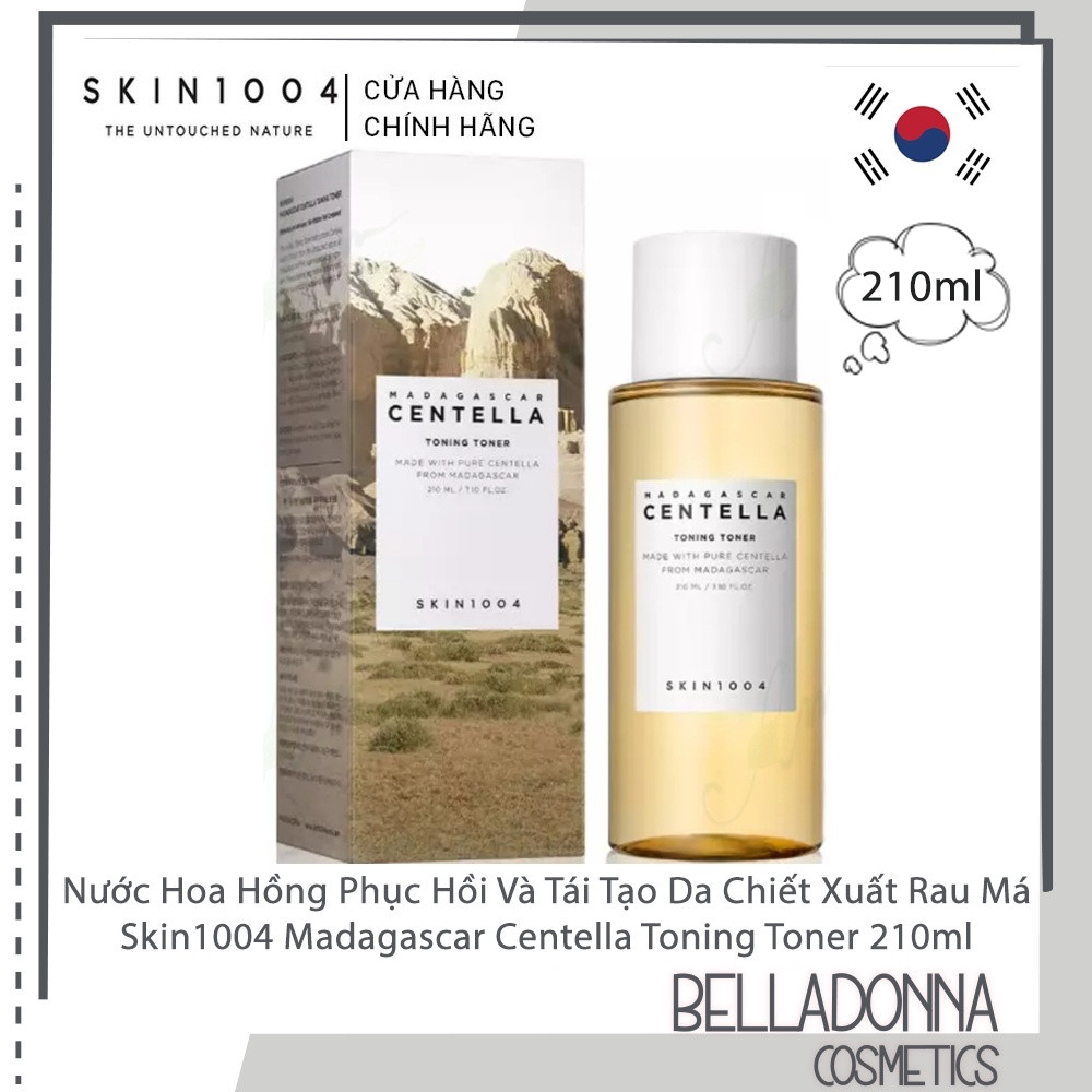 [2 Size 210ml - 400ml]Nước Hoa Hồng Phục Hồi Và Tái Tạo Da Chiết Xuất Rau Má Skin1004 Madagascar Centella Toning Toner
