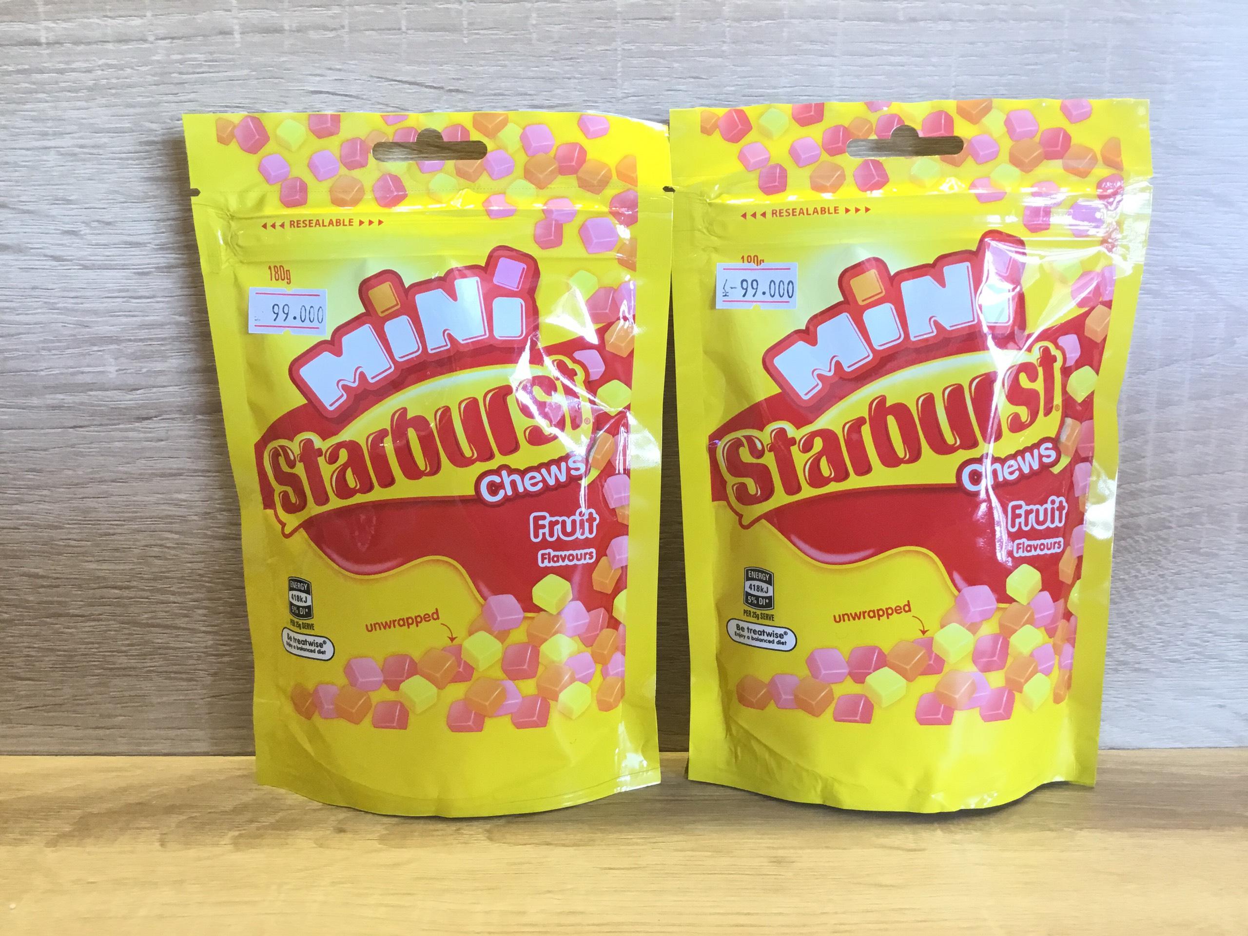 Kẹo dẻo Mini Starburst - Fruit Flavour (Vị Trái cây)