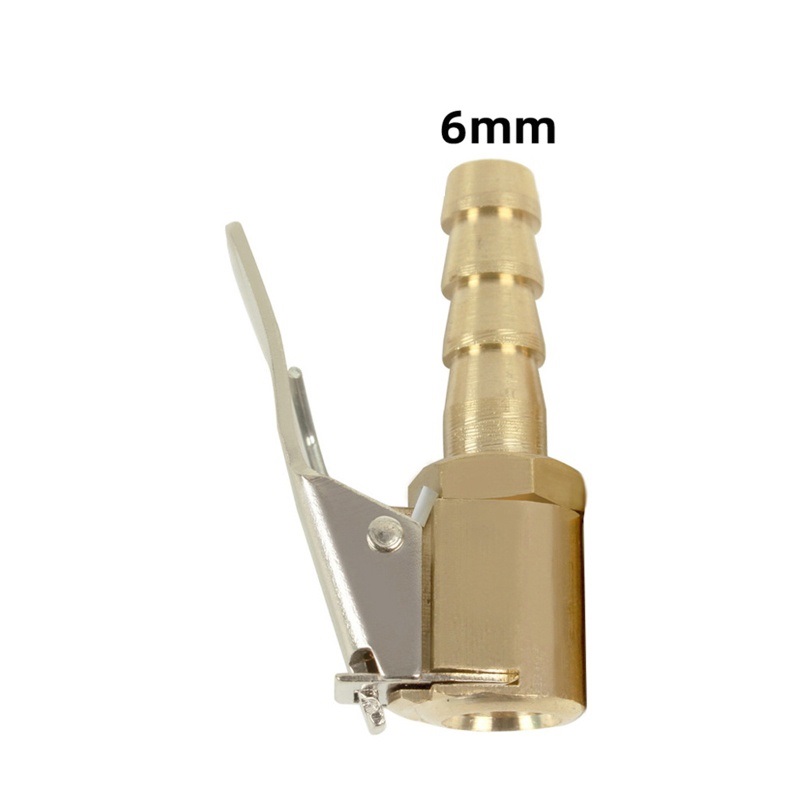 Đầu kẹp van bơm lốp, bánh xe 6mm bằng đồng (đuôi chuột), đầu nối vòi lốp chuyển đổi máy bơm cao áp sang van lốp Xe Hơi, Xe Máy