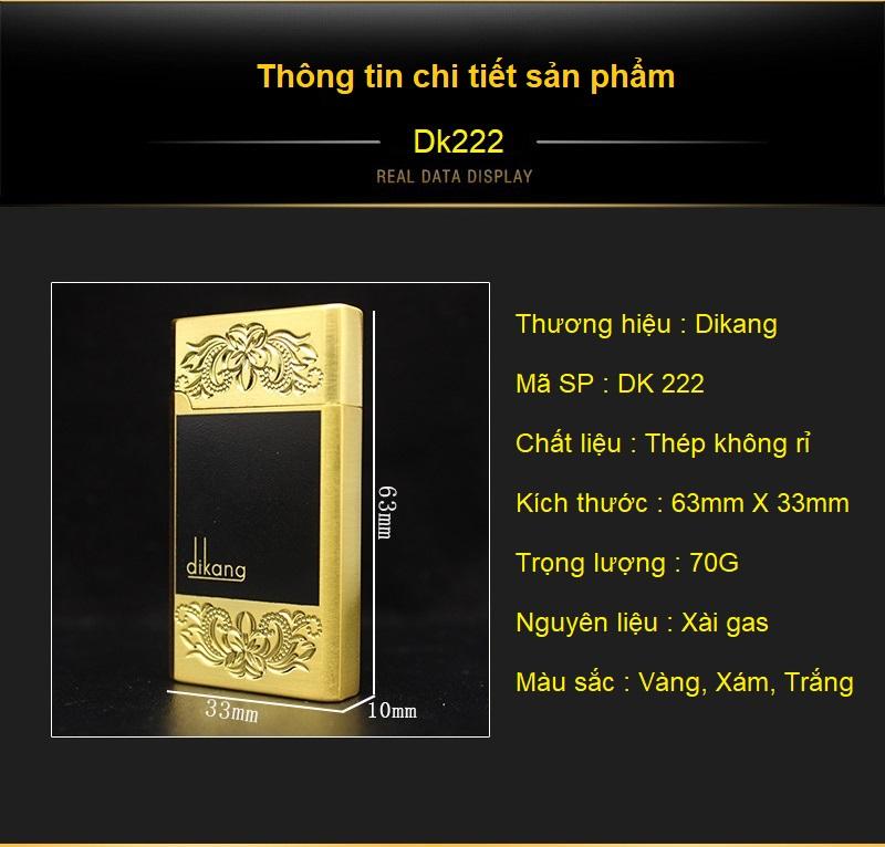 Bật Lửa Gas Khò Dikang Hoa Văn Sang Trọng