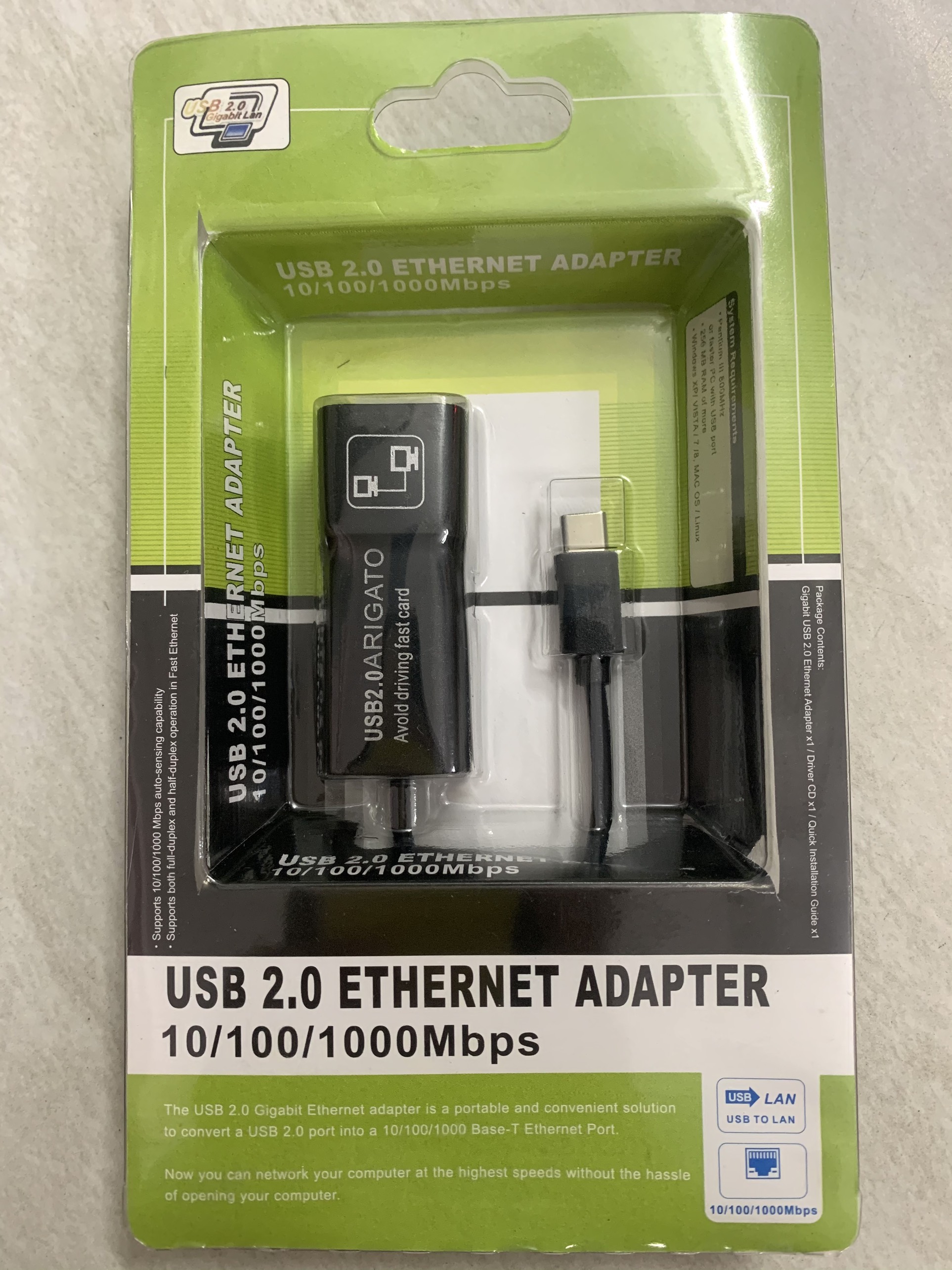 Cáp chuyển USB-C (Type-C) sang cổng LAN 1000Mbps