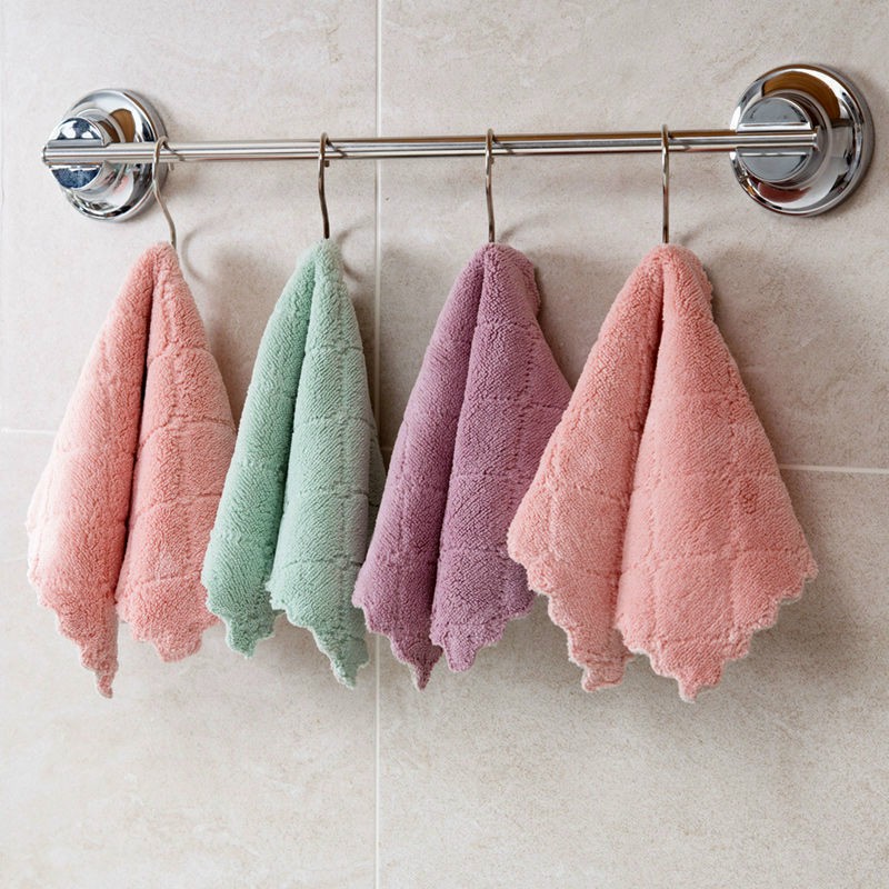 Khăn lau bếp đa năng sét 10 chiếc 2 mặt siêu mềm mịn siêu thấm hút