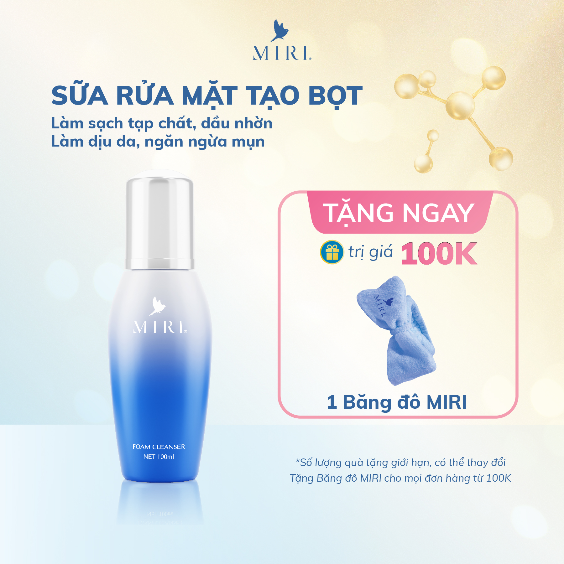 Sữa Rửa Mặt Tạo Bọt MIRI (100ml)