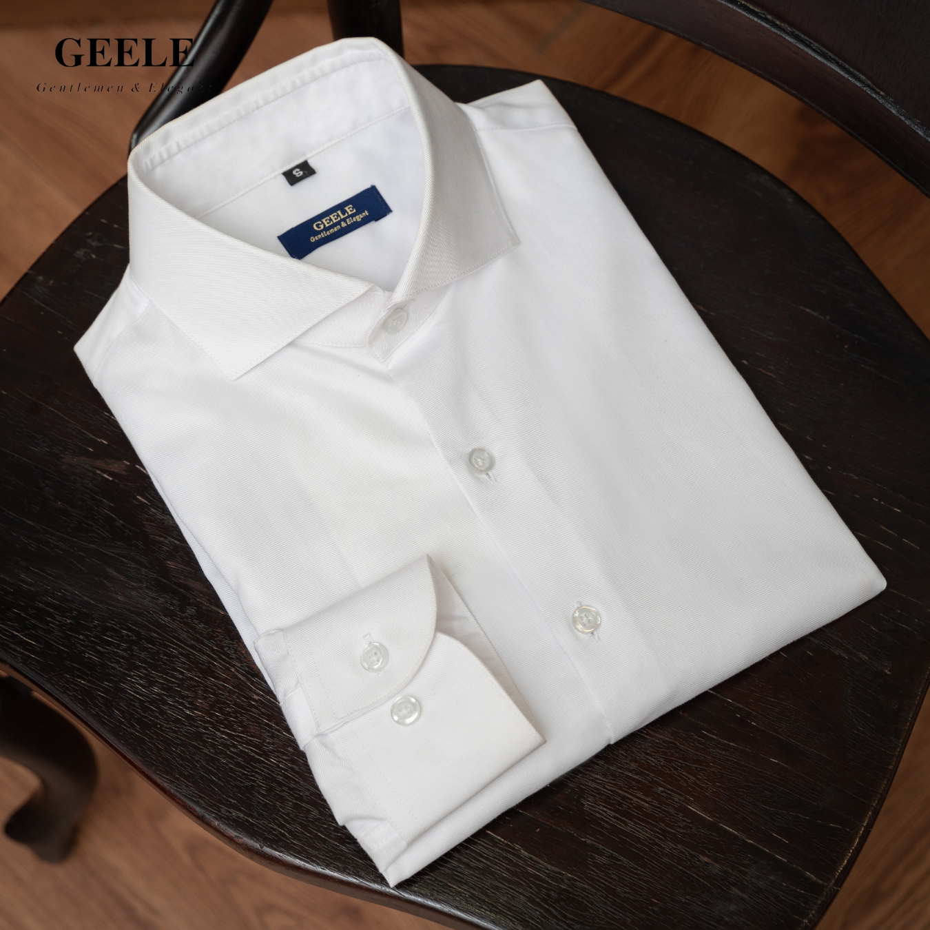 Áo Sơ Mi Trắng Cổ Button Down Form Regular FIT GEELE