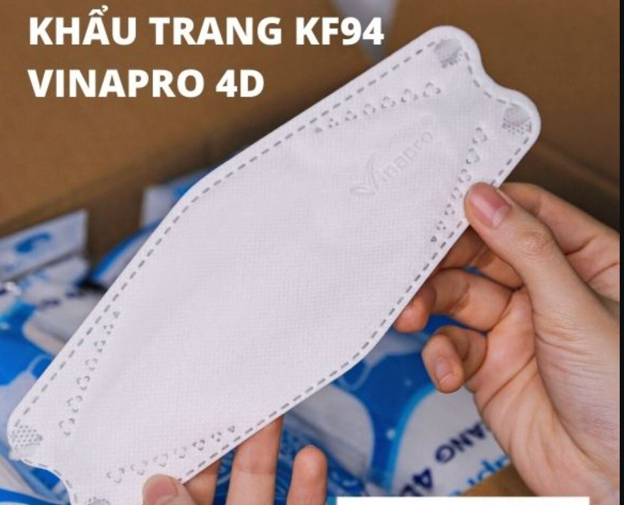 1 bịch khẩu trang vinapro 4D, KF94 (1 bịch 10 cái)