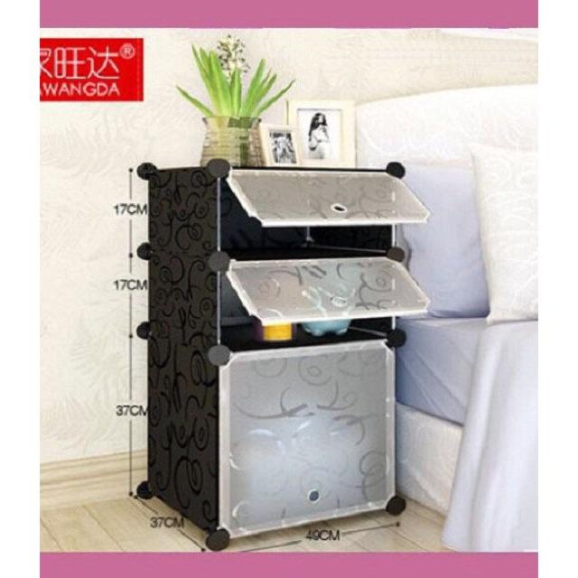 [HCM]Tủ nhựa ghép đầu giường 3 tầng siêu tiện ích