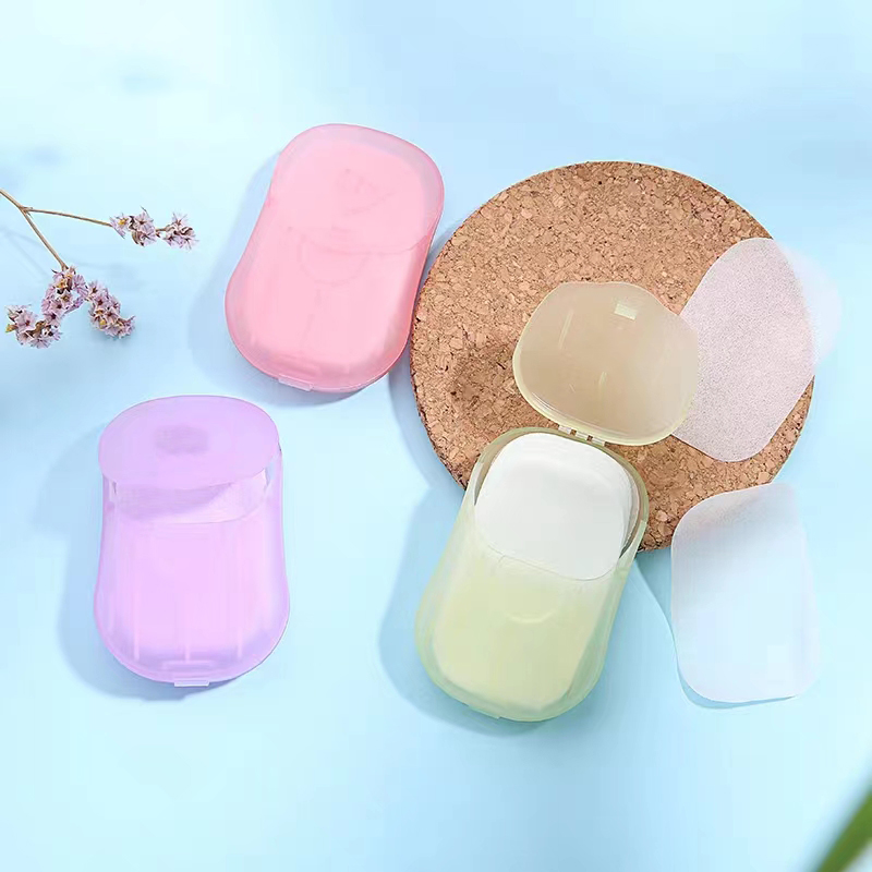 Xà Phòng Giấy Dùng 1 Lần,Tiện Lợi,nhỏ Gọn, Dễ Dàng Bỏ Túi Mang Theo(hộp 20 Miếng)