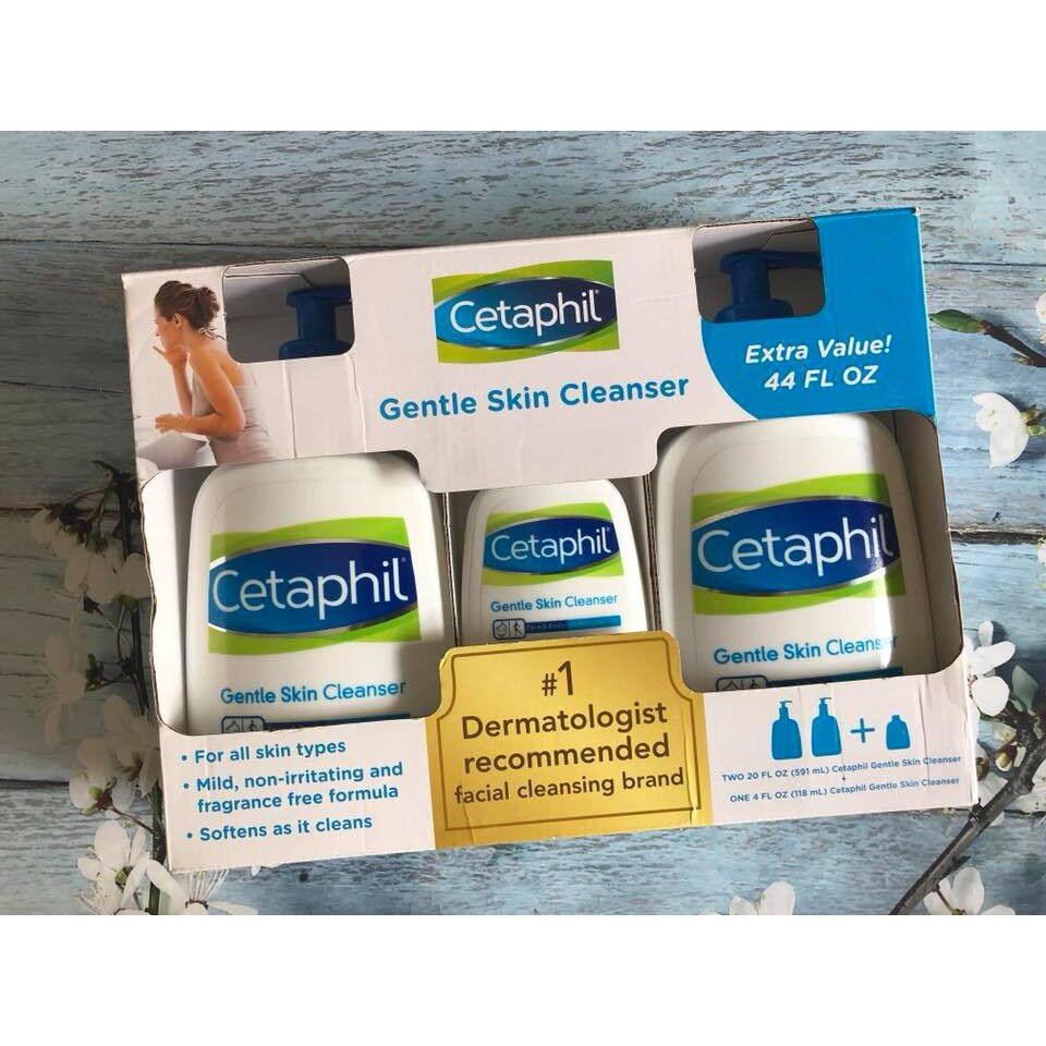 [HCM] SET 3 chai DƯỠNG THỂ CETAPHIL MOISTURIZING LOTION nhập Mỹ [ 591ml ( x2 ) + 118ml ] 🔥✨