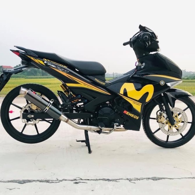 Tem rời exciter 150 movistar vàng dán xe đen