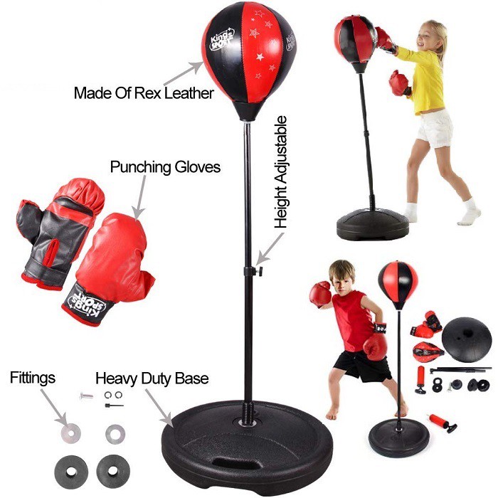Bộ Đồ Chơi Đấm Bốc Cho Bé Boxing Set (có găng tay, trụ đỡ, giá đỡ)