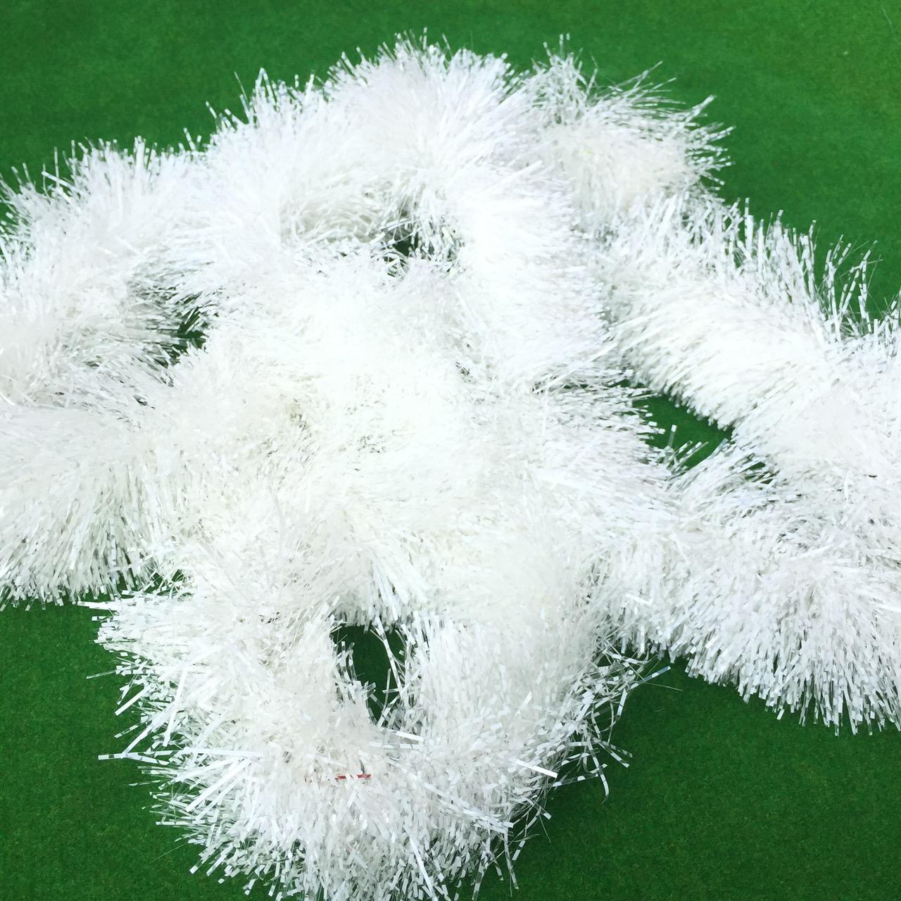 Dây đuôi chồn trắng 2m  trang trí Noel Năm Mới