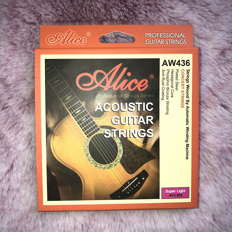 Bộ 6 dây đàn guitar acoustic Alice AW436 âm thanh tự nhiên và chân thật có độ bền cao dễ dàng sử dụng - Duy Guitar Store Phụ kiện đàn guitar giá tốt