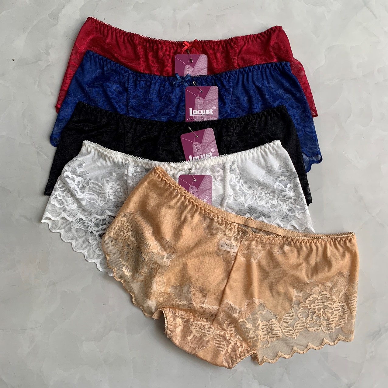 Combo 5 Quần Lót Nữ Bông Ép Cao Cấp Locust 046 – Đẹp Sang, Tôn Dáng (M–XXL)